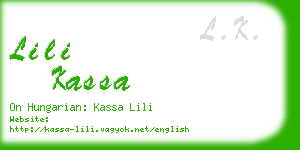 lili kassa business card